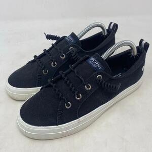 Sperry Crest Vibe Slip-On Black Sneaker Shoes Womens Size 6.5